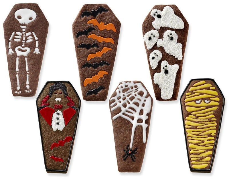 Tovolo Coffin Holiday Cookie Cutters, Templates Reverse, Dishwasher Safe - Set of 6 - Image 4